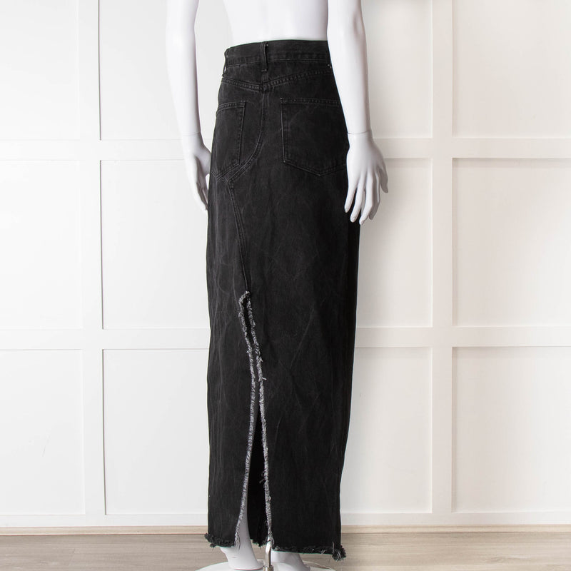 Raey Black Denim Long Pencil Skirt