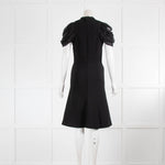 Alexander McQueen Black Fitted Dress With Silk Chiffon Sleeves