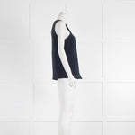Camilla And Marc Navy Sleeveless/Front Split Top