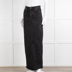 Raey Black Denim Long Pencil Skirt