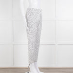 CH Carolina Herrera Cream Black Dot Trousers