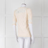 YaYa Woman Cream Lace Yolk Shortsleeve Jumper
