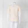 YaYa Woman Cream Lace Yolk Shortsleeve Jumper