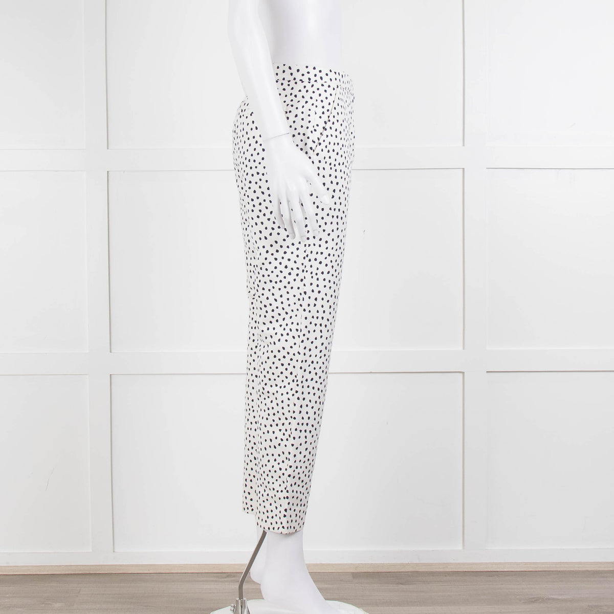 CH Carolina Herrera Cream Black Dot Trousers