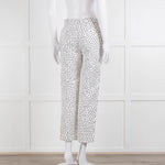 CH Carolina Herrera Cream Black Dot Trousers