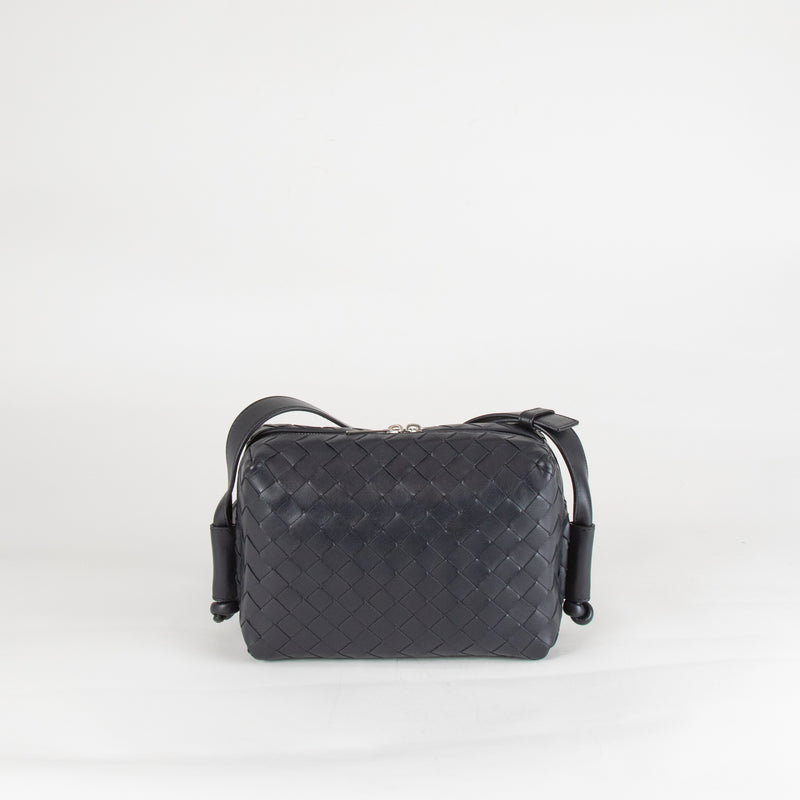 Bottega Veneta Navy Blue Small Loop Messenger Bag
