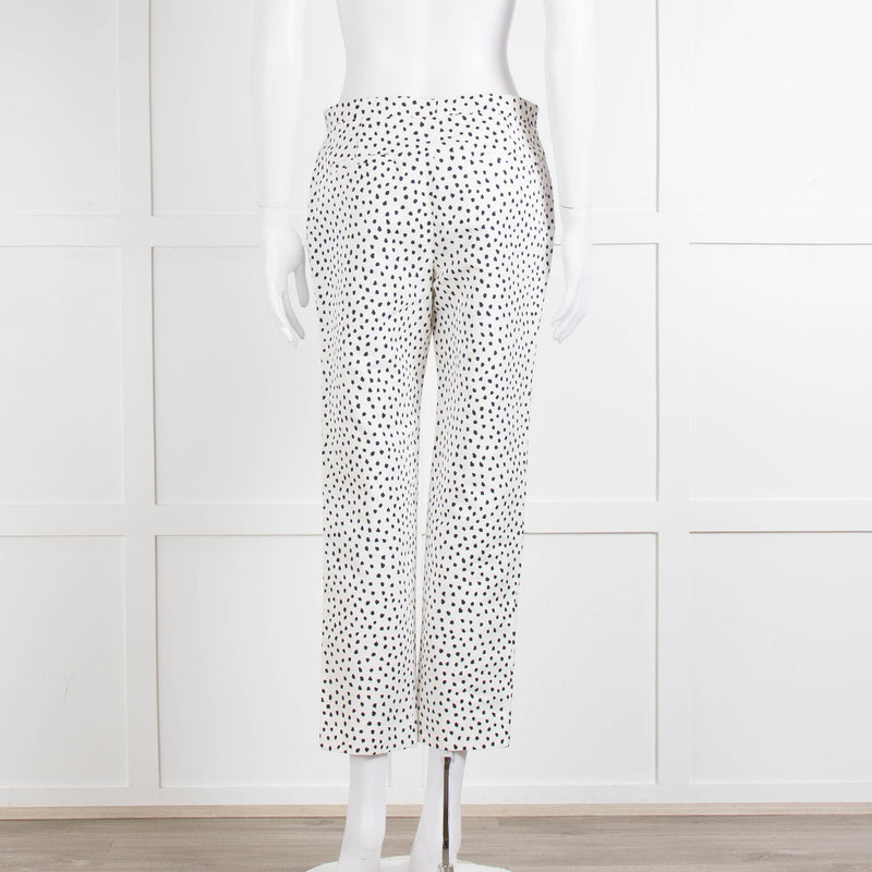 CH Carolina Herrera Cream Black Dot Trousers