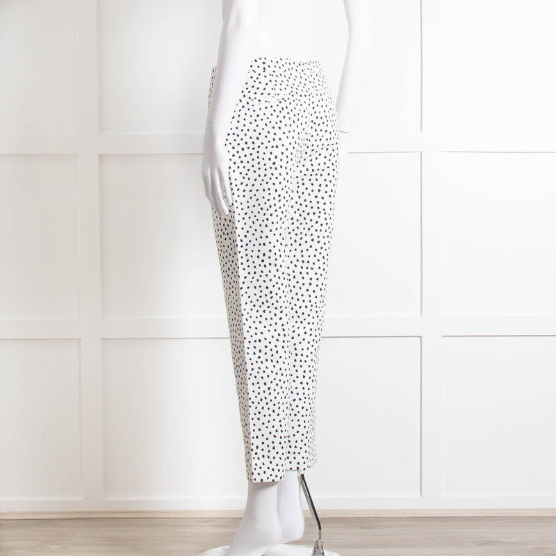 CH Carolina Herrera Cream Black Dot Trousers