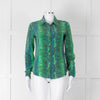 Primrose Park Green Snake Print Silk Blouse