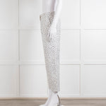 CH Carolina Herrera Cream Black Dot Trousers