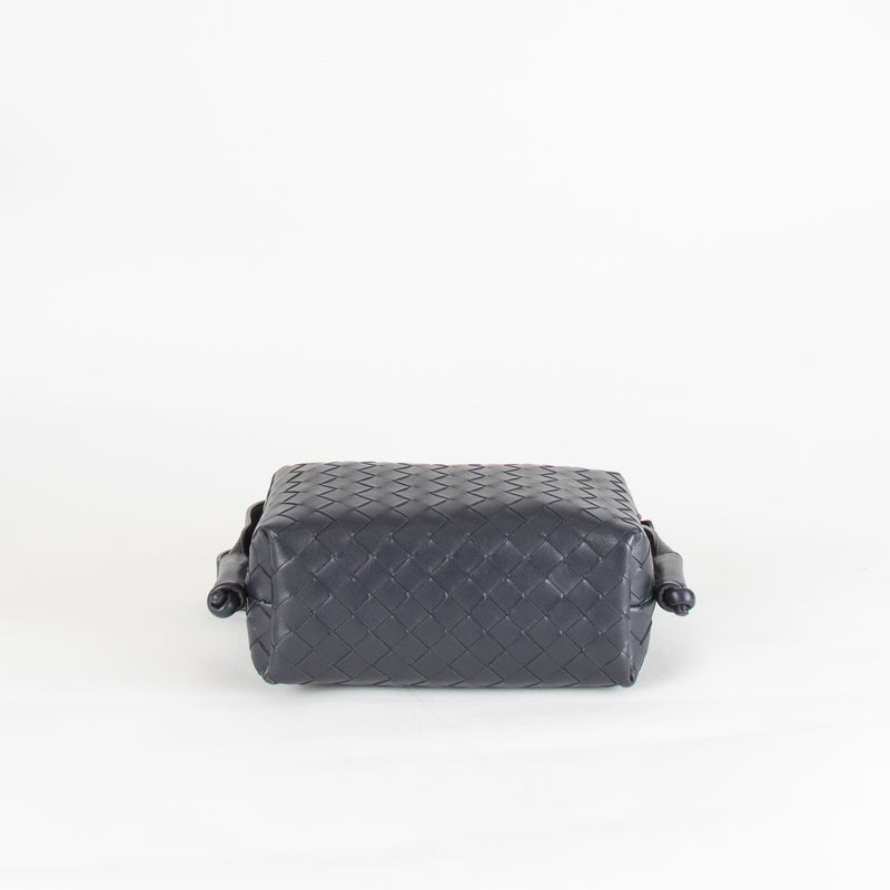 Bottega Veneta Navy Blue Small Loop Messenger Bag