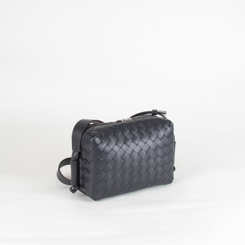 Bottega Veneta Navy Blue Small Loop Messenger Bag