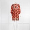 Ba&Sh Orange Multicolour Smock Dress