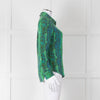 Primrose Park Green Snake Print Silk Blouse