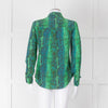 Primrose Park Green Snake Print Silk Blouse