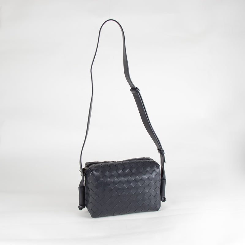 Bottega Veneta Navy Blue Small Loop Messenger Bag