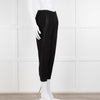 Theory Black Satin Strap Detail Elasticated Waist Trousers
