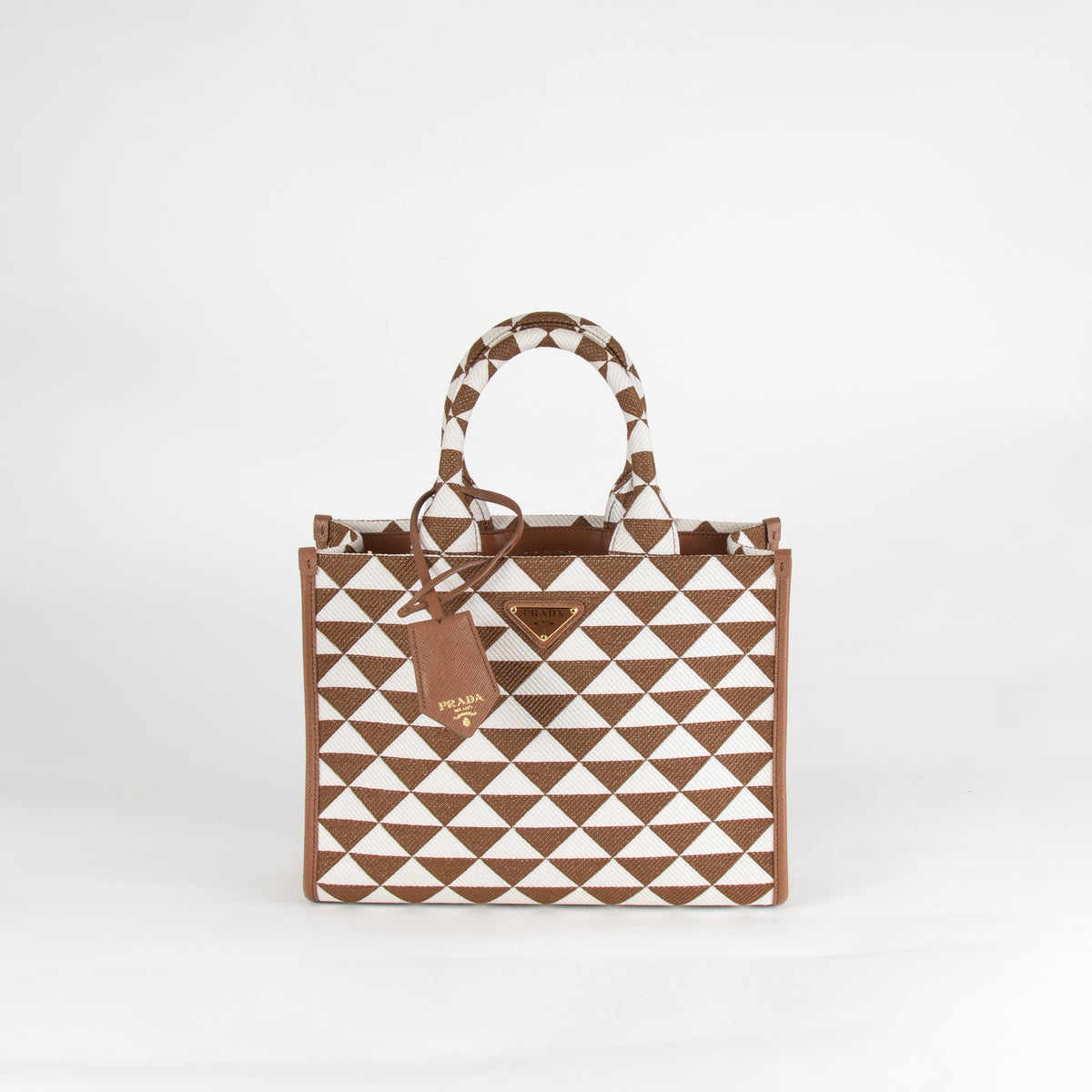 Prada Small Symbole Jacquard Tote