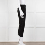 Theory Black Satin Strap Detail Elasticated Waist Trousers