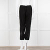 Theory Black Satin Strap Detail Elasticated Waist Trousers