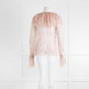 Philosophy Di Lorenzo Serafini Pink Lace L/S Blouse With Neck Frill