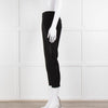 Theory Black Satin Strap Detail Elasticated Waist Trousers