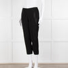 Theory Black Satin Strap Detail Elasticated Waist Trousers