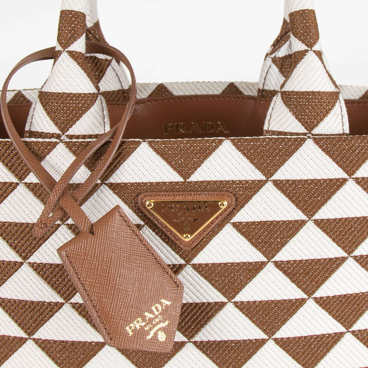 Prada Small Symbole Jacquard Tote