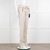 Dolce & Gabbana Beige Gold Button Front  Sailor Trousers
