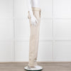 Dolce & Gabbana Beige Gold Button Front  Sailor Trousers