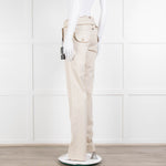 Dolce & Gabbana Beige Gold Button Front  Sailor Trousers