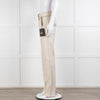 Dolce & Gabbana Beige Gold Button Front  Sailor Trousers