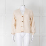 Selected Femme Cream Chevron Knit Alpaca Mix Cardigan