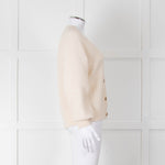 Selected Femme Cream Chevron Knit Alpaca Mix Cardigan
