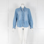 Isabel Marant Etoile Blue Denim Mid Frill Long Sleeve Shirt