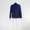 Alexander McQueen McQ Blue Wool Jacket With Black Collar