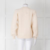 Selected Femme Cream Chevron Knit Alpaca Mix Cardigan
