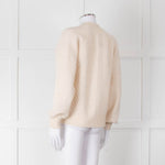 Selected Femme Cream Chevron Knit Alpaca Mix Cardigan