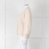 Selected Femme Cream Chevron Knit Alpaca Mix Cardigan