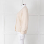 Selected Femme Cream Chevron Knit Alpaca Mix Cardigan