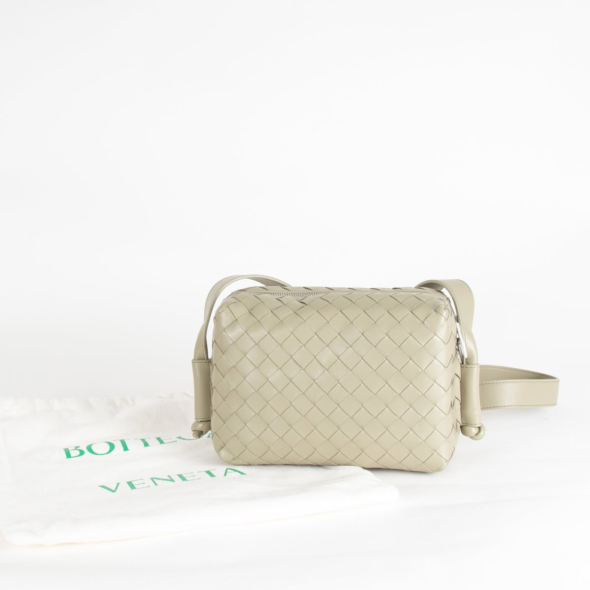 Bottega Veneta Sage Green Small Loop Messenger Bag
