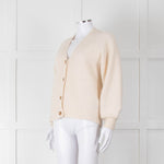 Selected Femme Cream Chevron Knit Alpaca Mix Cardigan