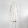 Alexander McQueen Cream Embossed Dress With Back Pleat