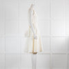 Alexander McQueen Cream Embossed Dress With Back Pleat