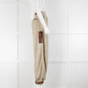 Loewe Khaki Stretchy Knitted Leather Trim Trousers