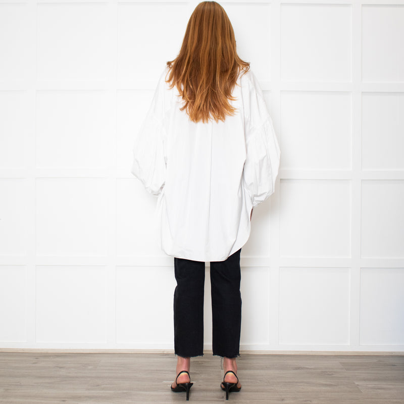 Comme Des Garcons Girl White Shirt with Puff Sleeves