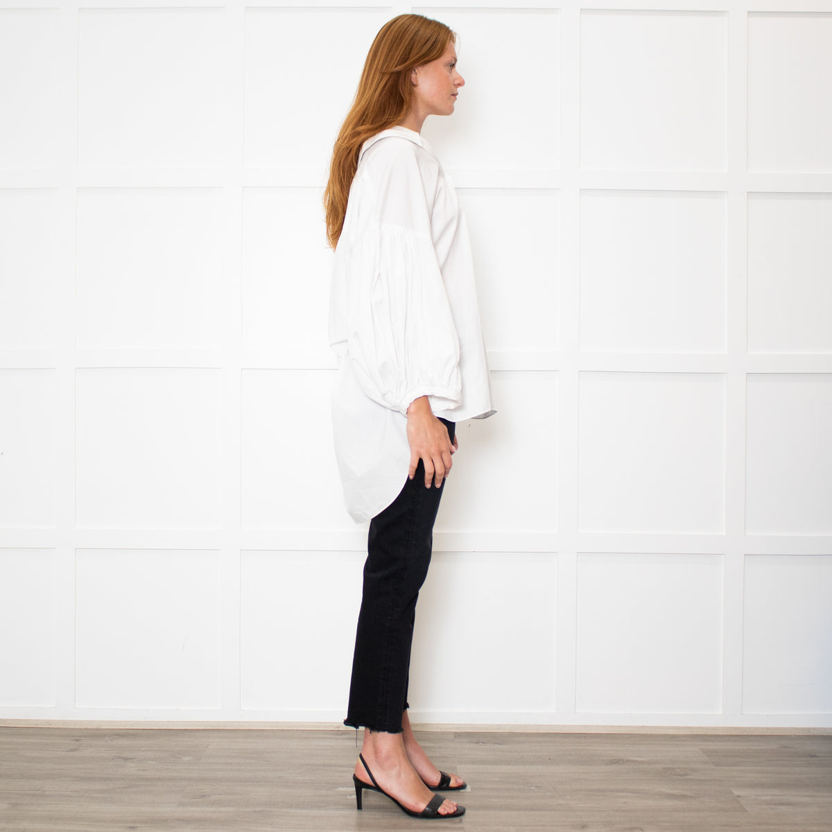 Comme Des Garcons Girl White Shirt with Puff Sleeves