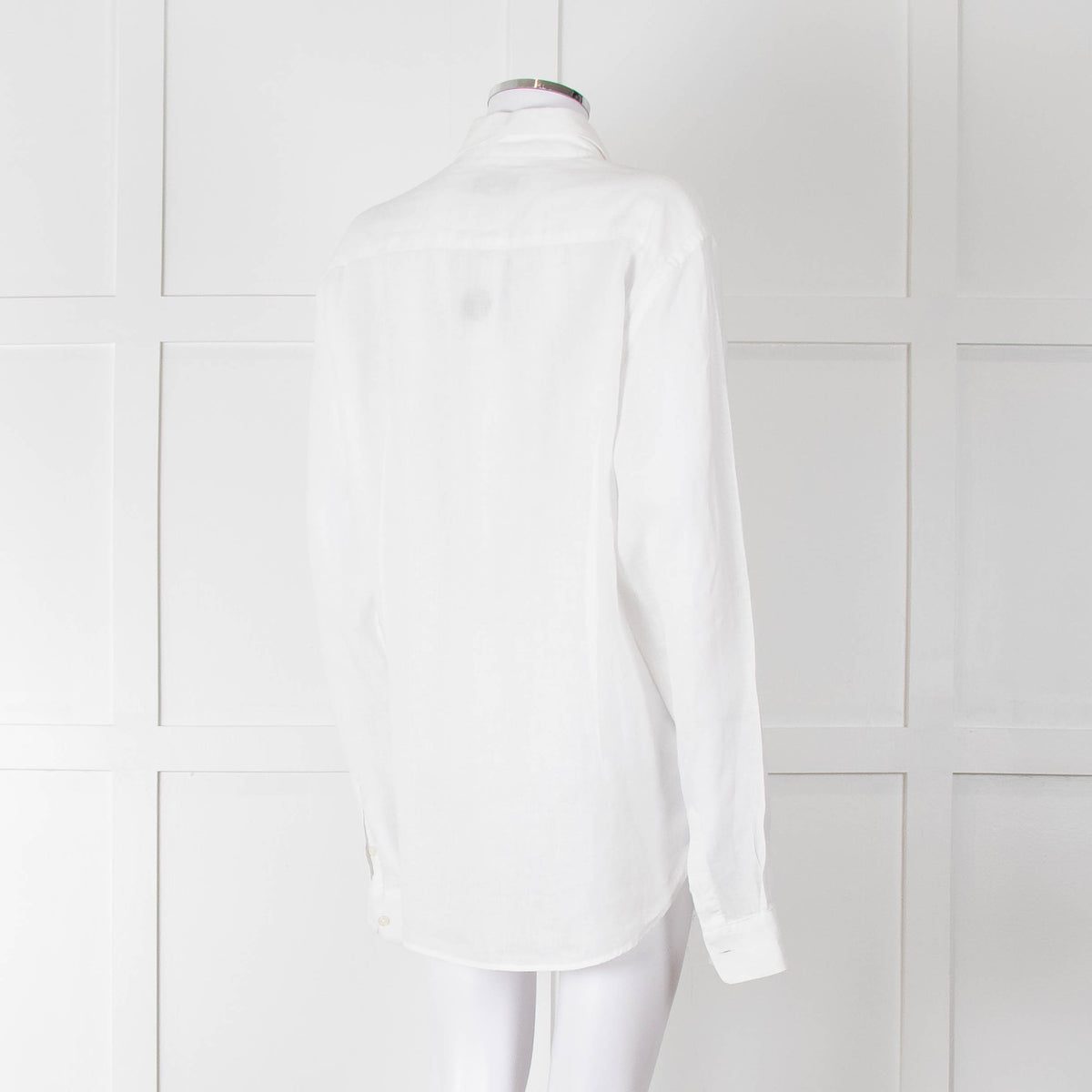 Orlebar Brown White Linen Collared Shirt