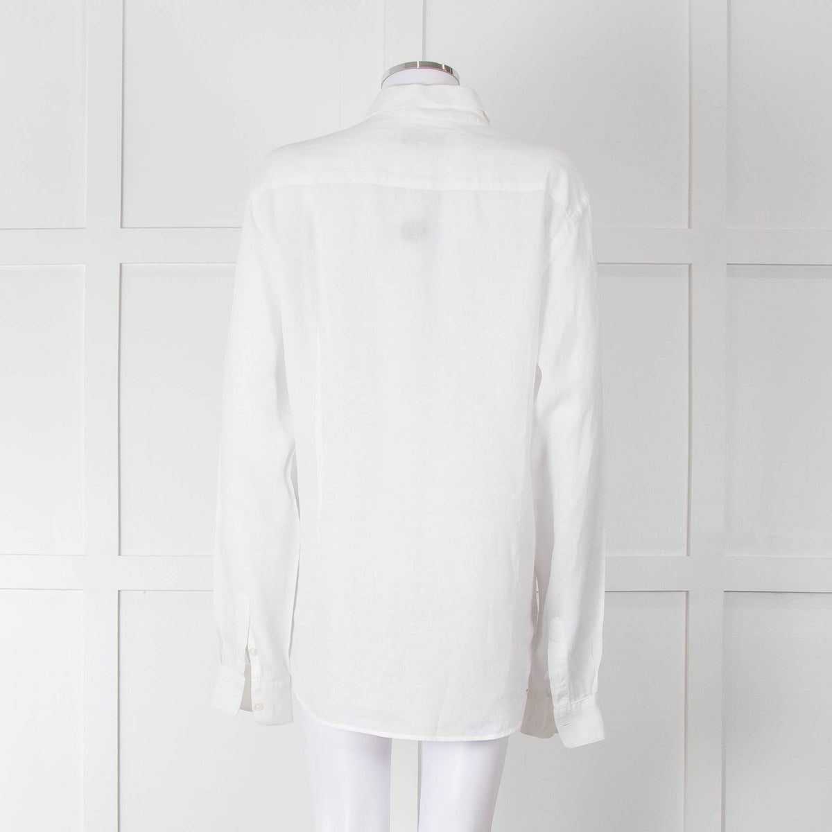 Orlebar Brown White Linen Collared Shirt