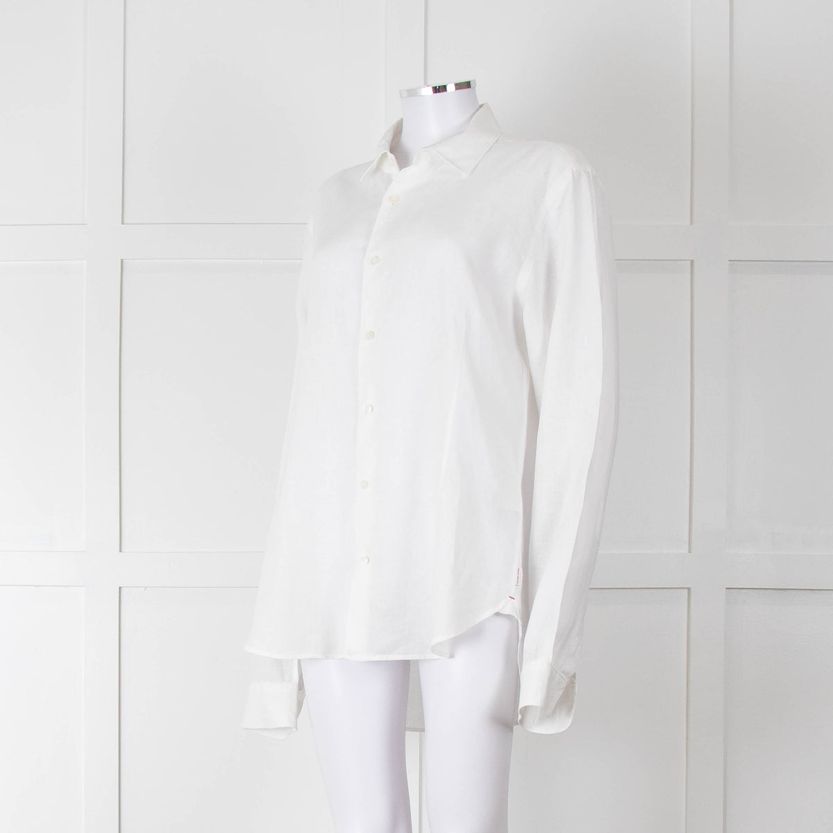 Orlebar Brown White Linen Collared Shirt